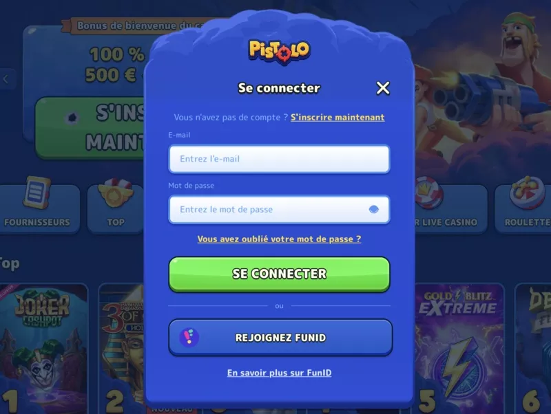 Přihlášení Pistolo
