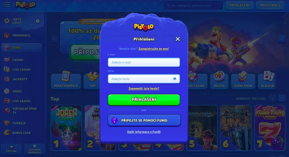 Login Pistolo